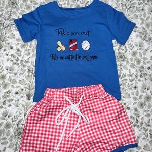 Blue and Red Kids Pajamas Set